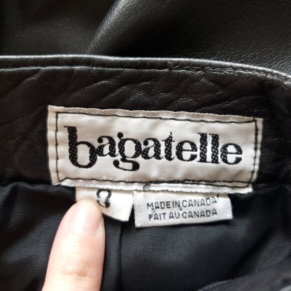 Vintage black brown tiered leather skirt - Picture 3 of 11